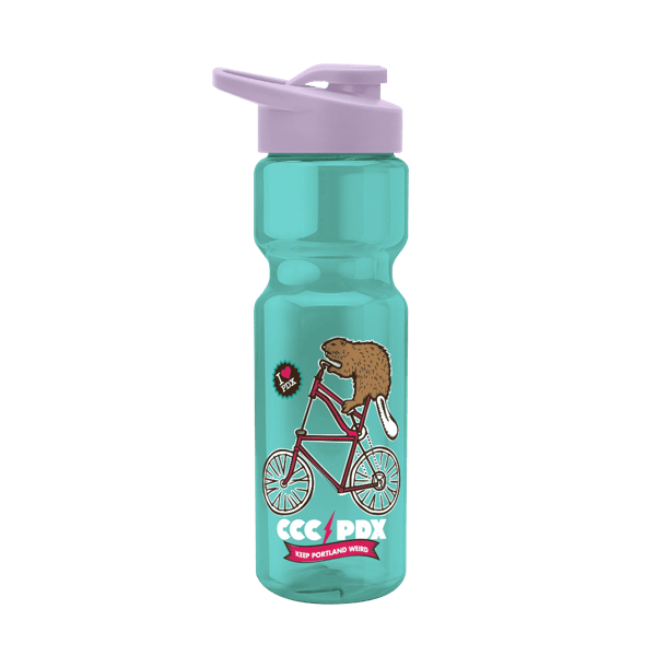 Blazer 28oz Transparent Bike Bottle w/Drink-thru Lid 491