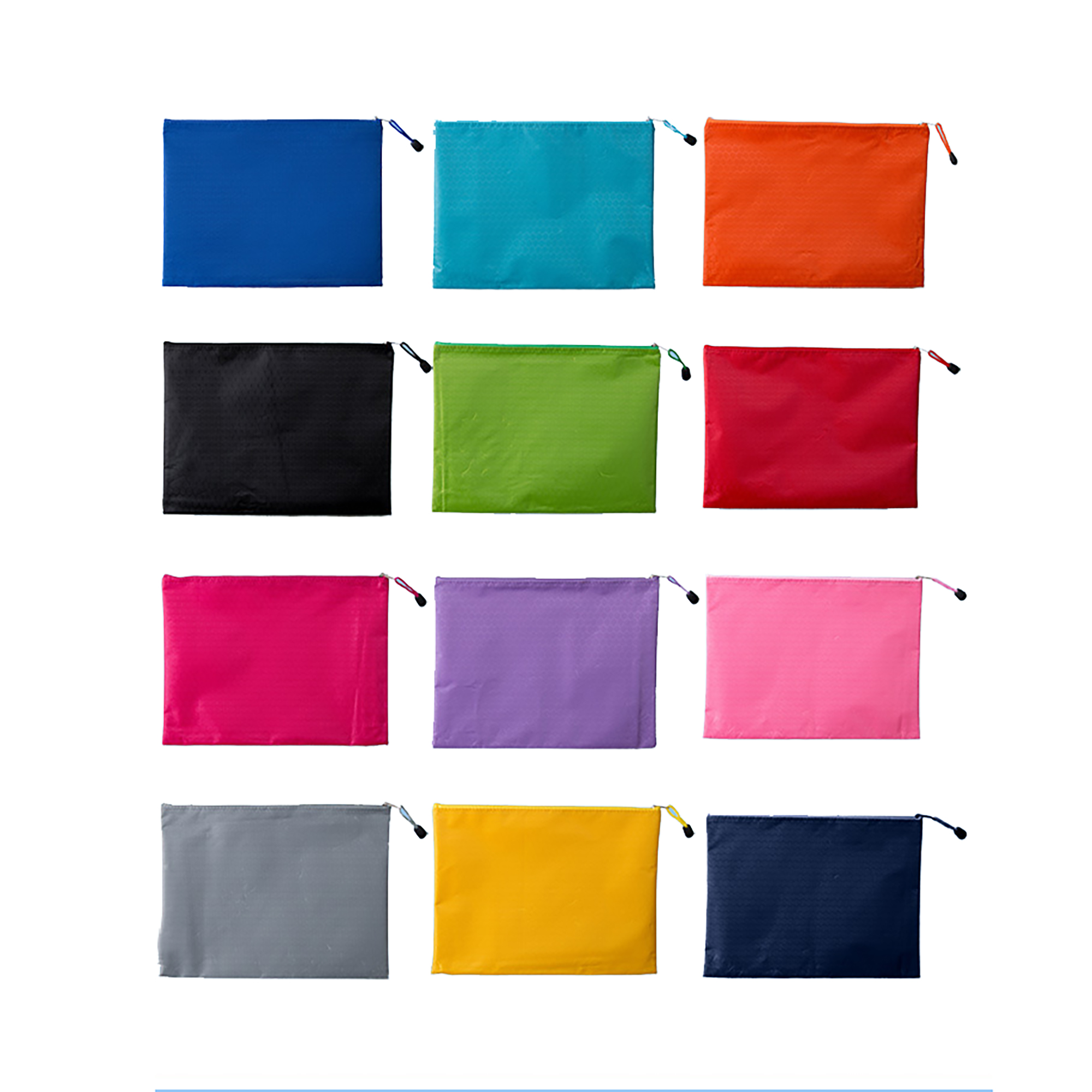 0xford Fabric Football-Texture Zippered Waterproof Document Bag 1