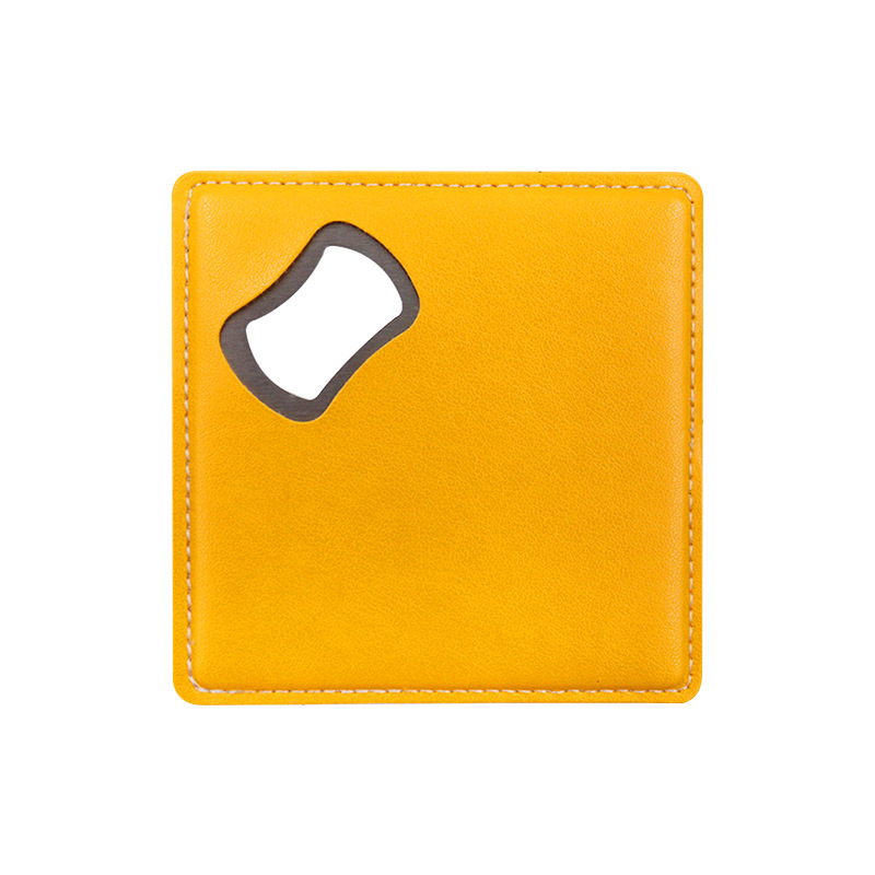 Custom Square Leather Bottle Opener 4