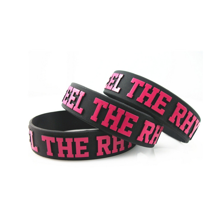 Embossed and Colorfilled Silicone Bracelet 2
