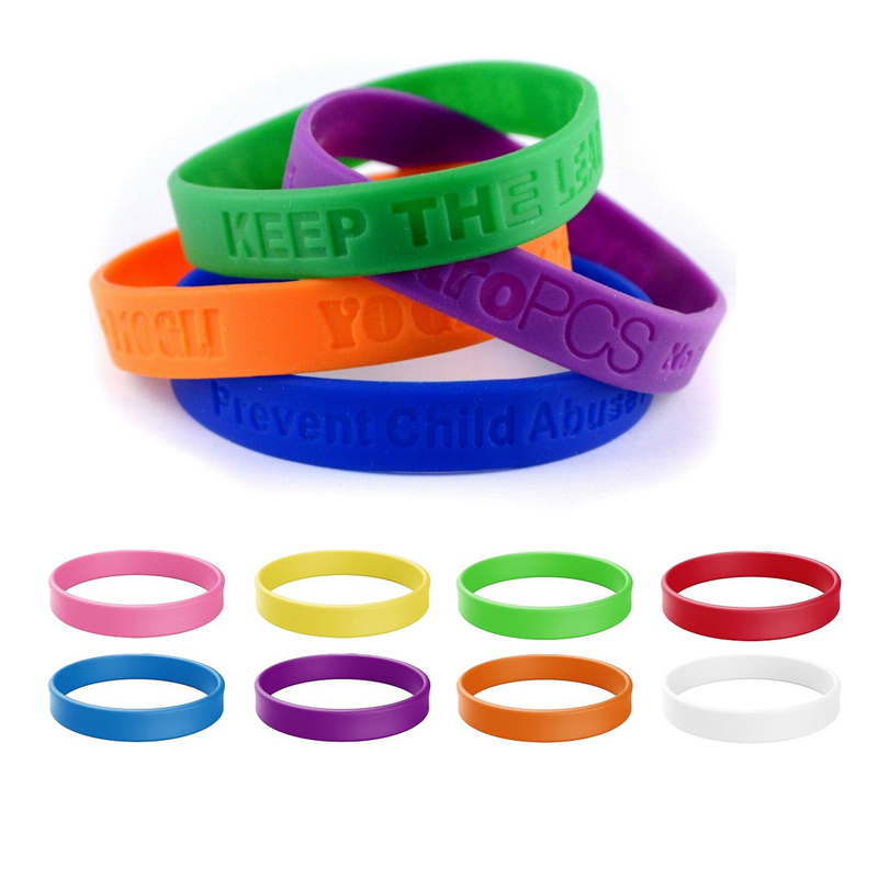 1/2" Debossed Silicone Bracelets 2