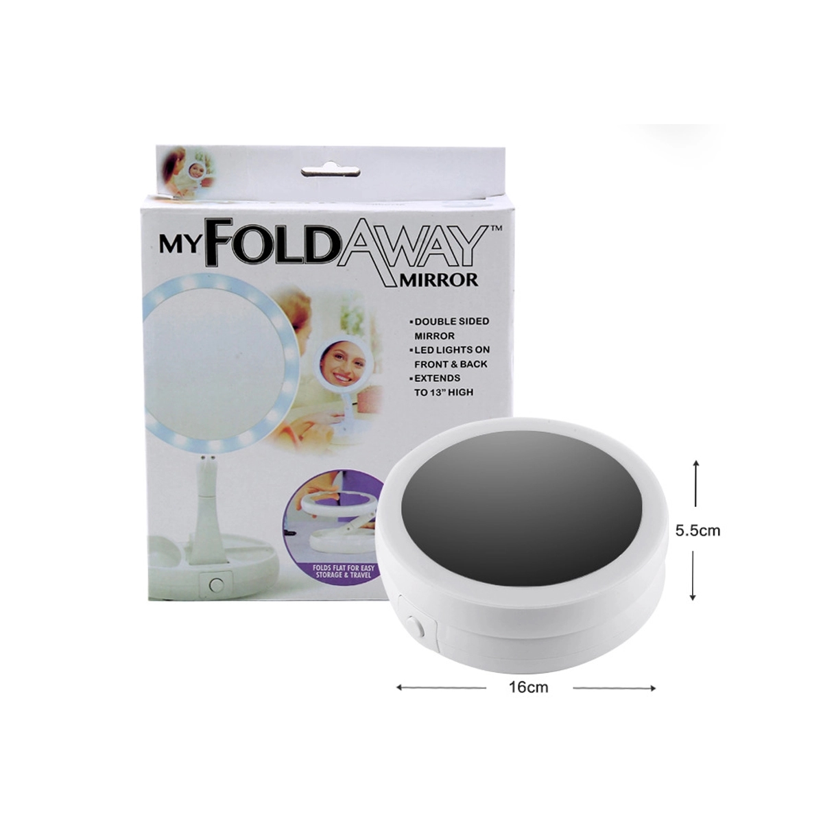 LED Lighted Folding Vanity/Travel Mirror 2