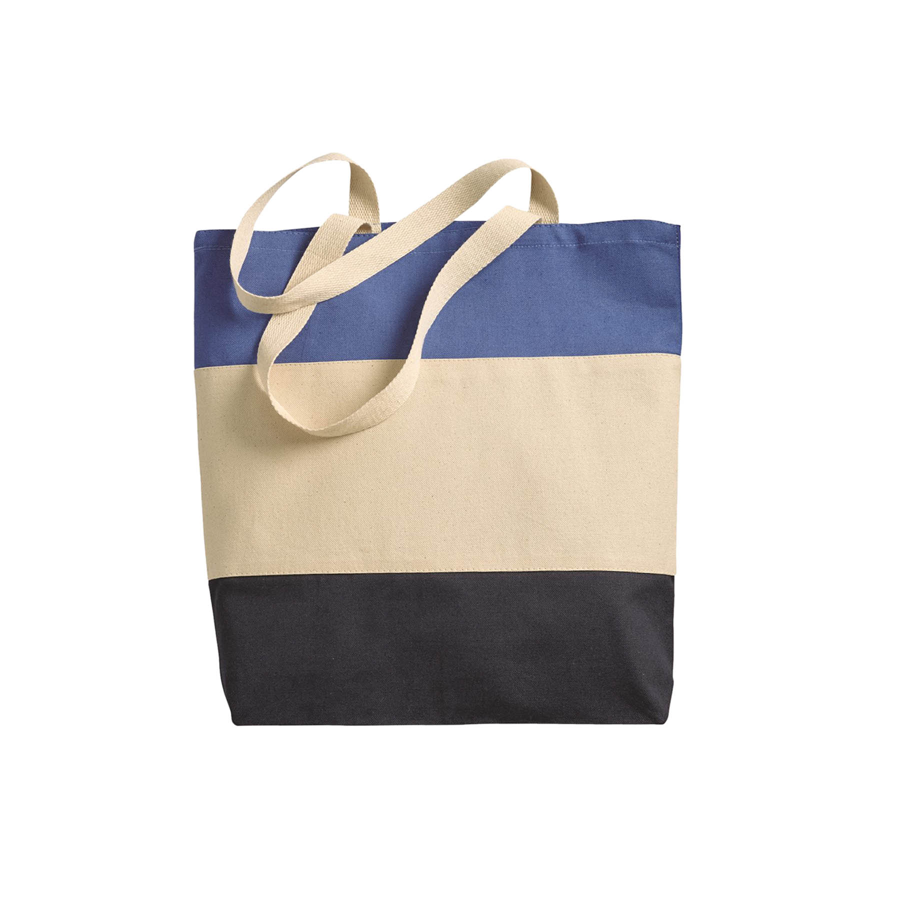 12 oz. 100% Heavy Canvas Webbed Handles Tri-Color Tote Bag 8