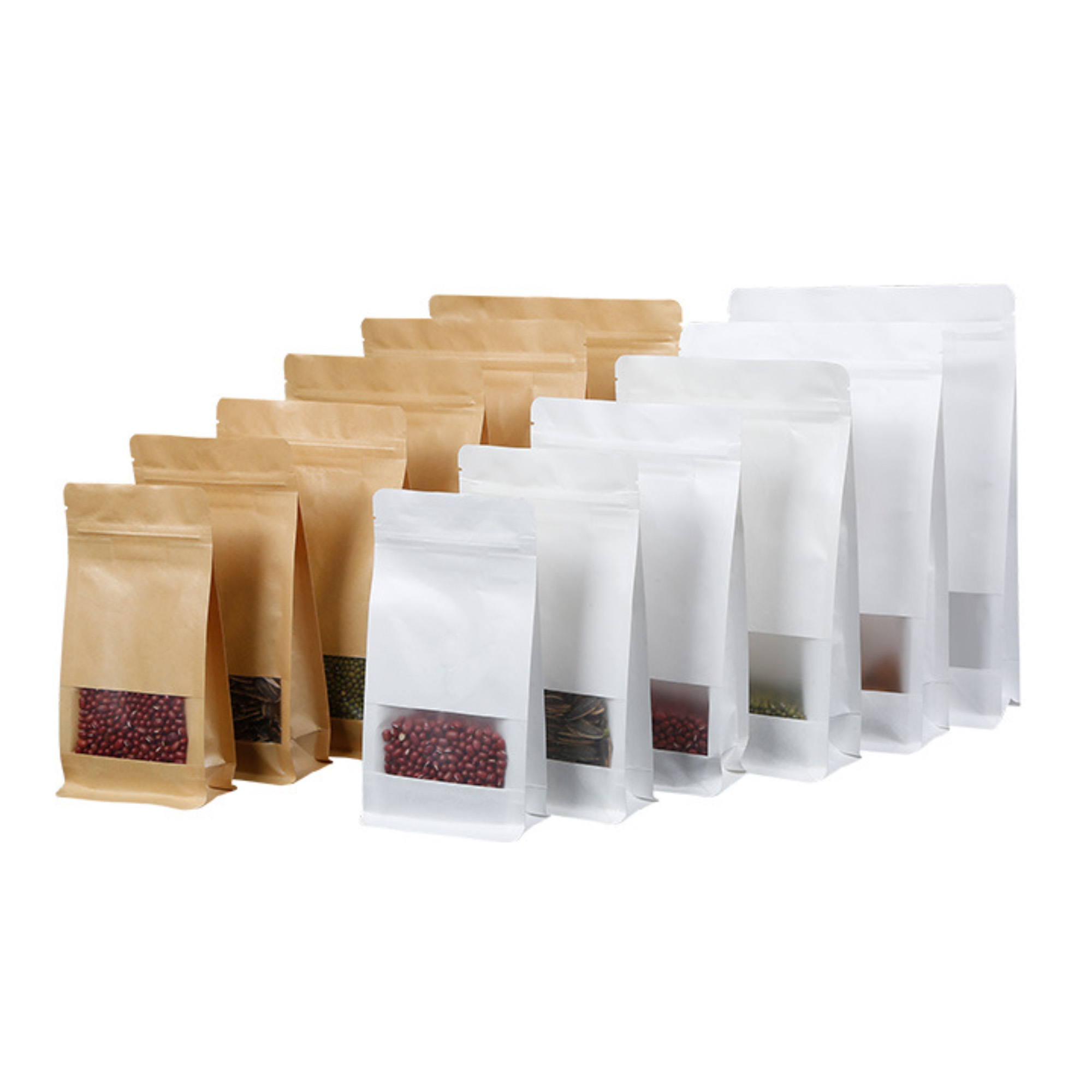 5.5" x 7.9" Stand Up Bags With Matte Window 2
