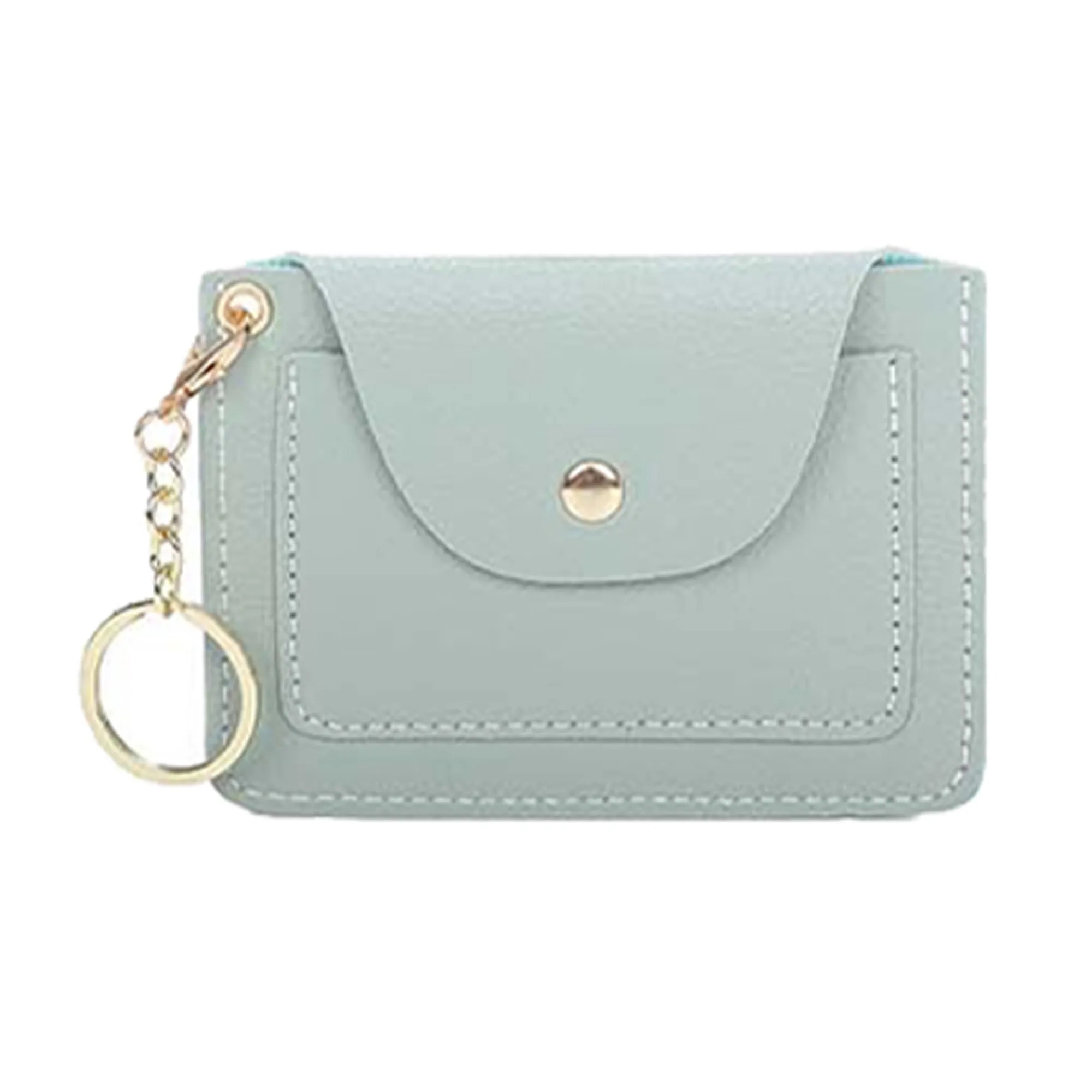 PU Coin Pouch with Card Holder and Keychain 6