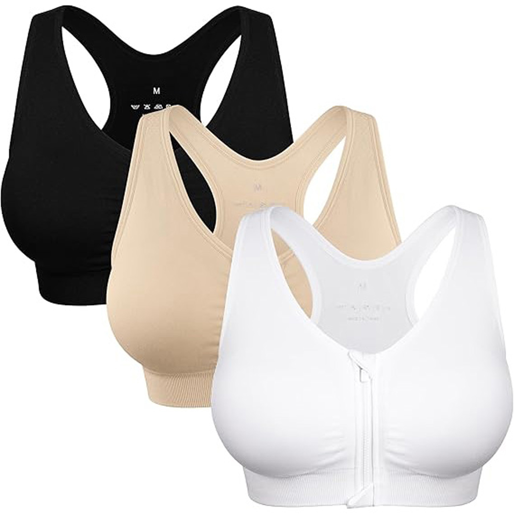 Zip Front Wireless Sports Bra 7