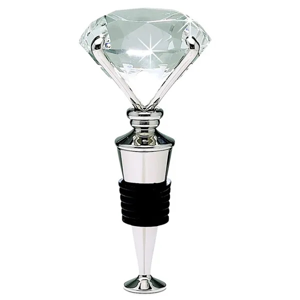 Engraved Diamond Shaped Bottle Stopper 3
