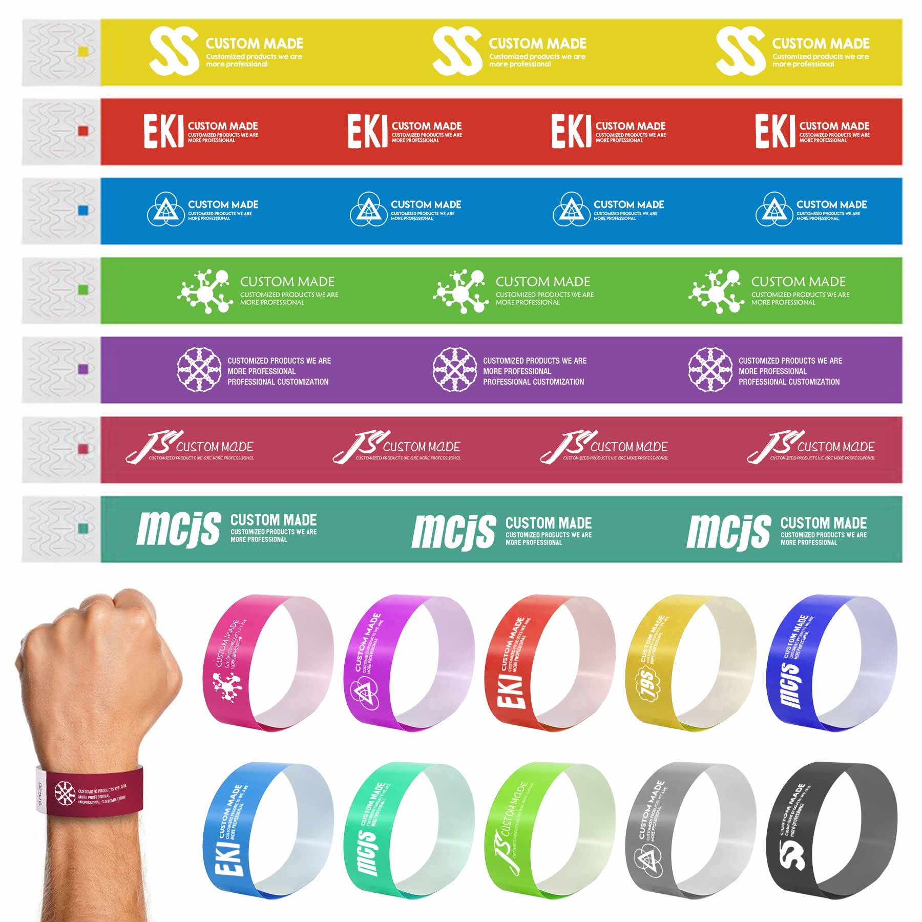 Tear Resistant Paper Wristband 1