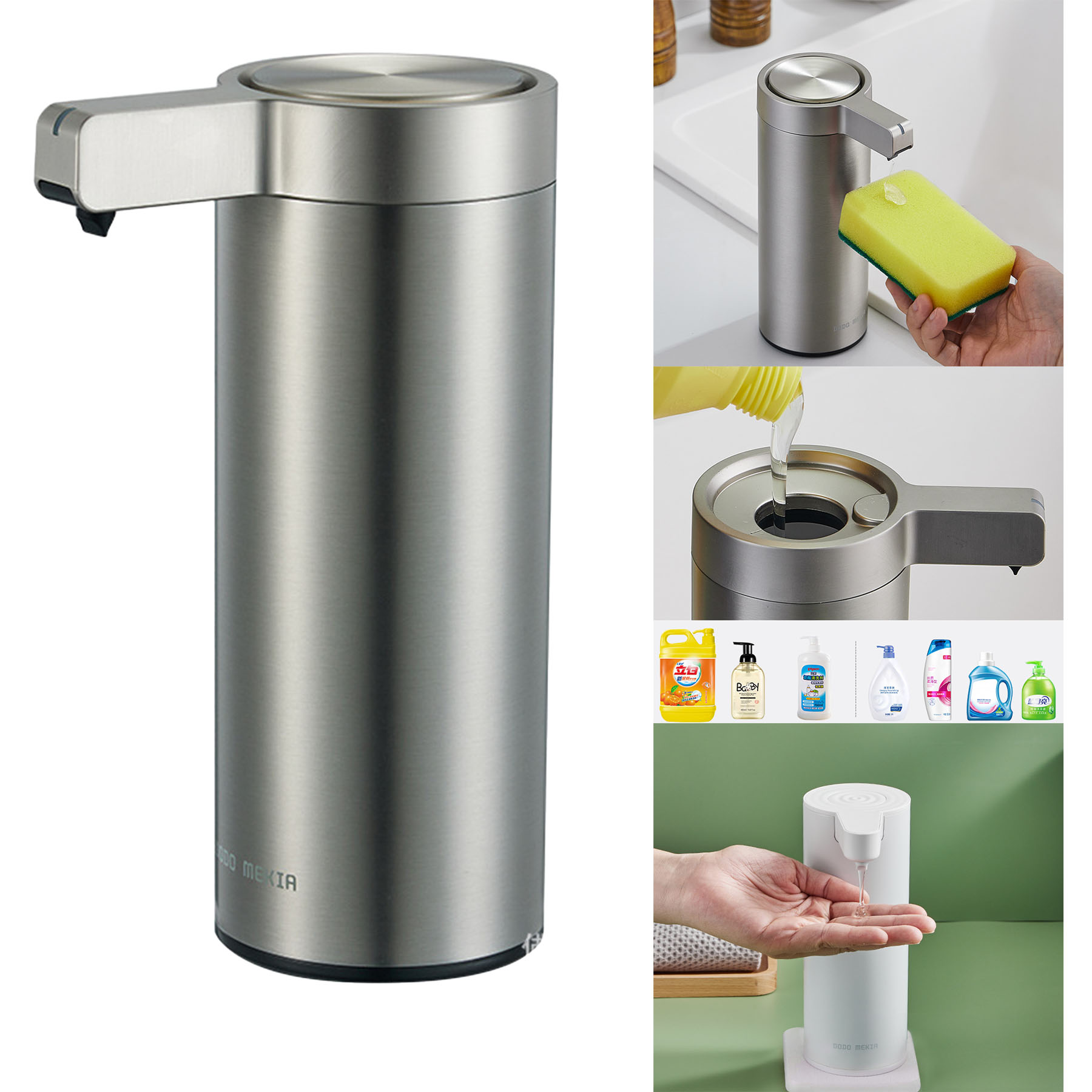 Touch-Free Rechargeable Sensor Liquid Soap Pump Dispenser