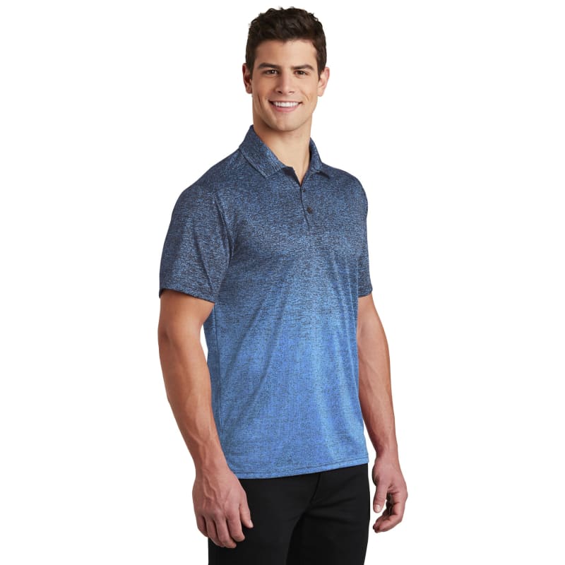 Sport-Tek Ombre Heather Polo. 9