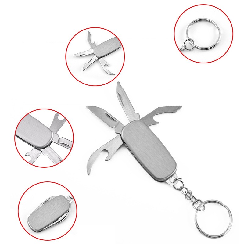 Stainless Steel Key Chain Pocket Knife 6