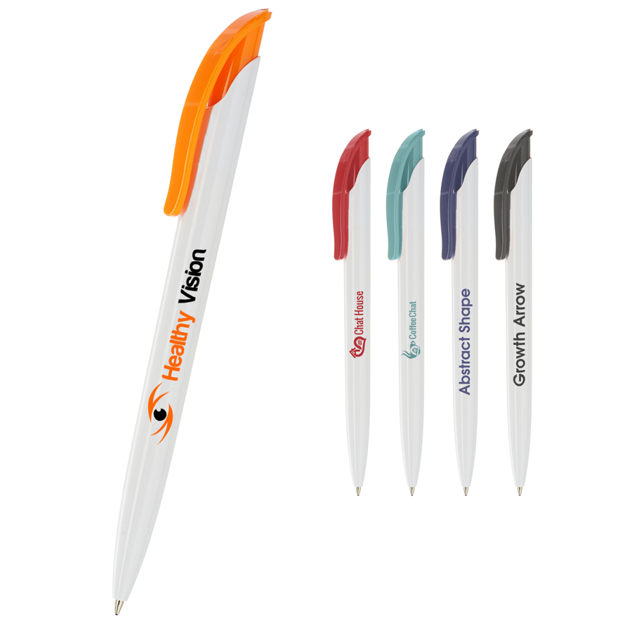 Full Tint White Plastic Pens 2