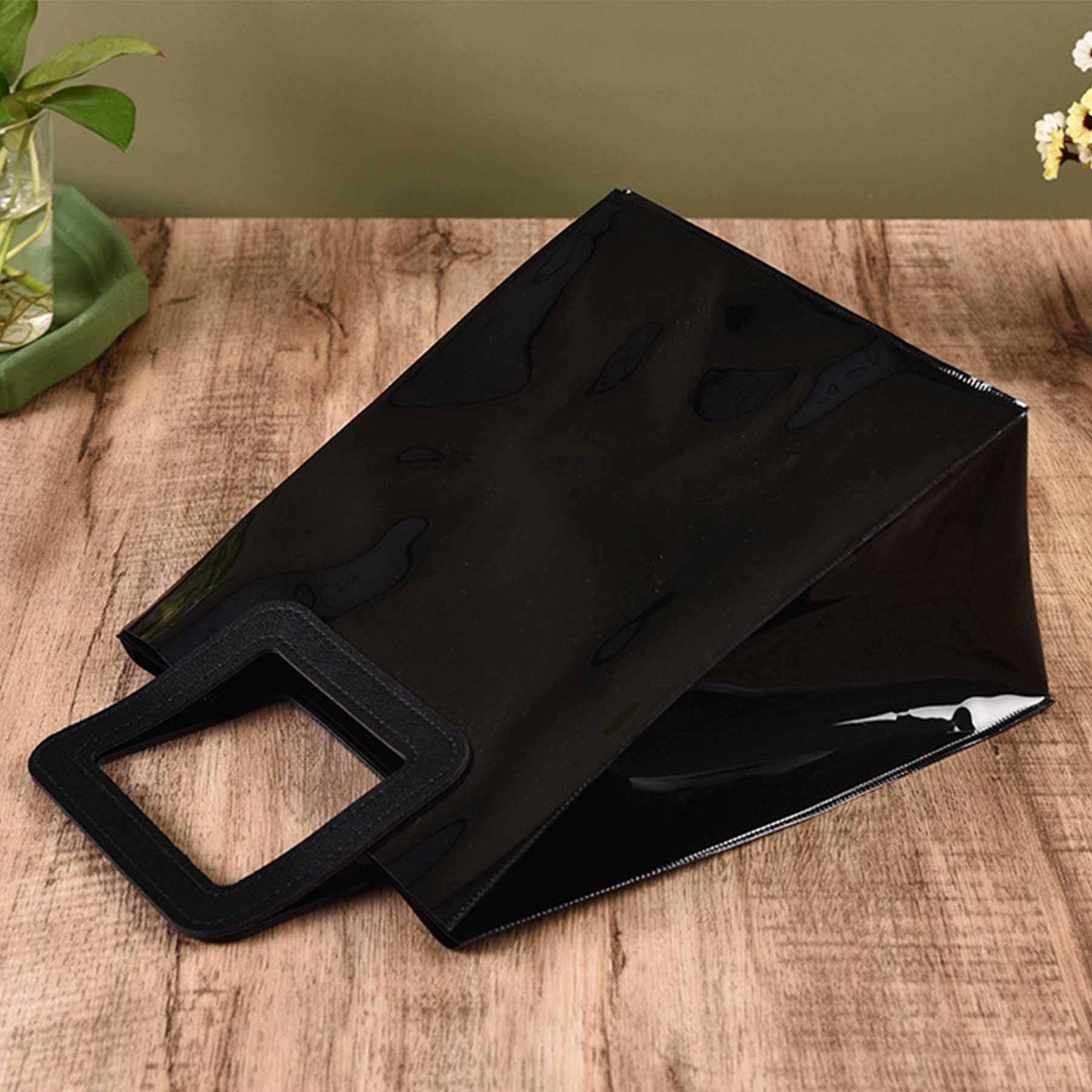 Black PVC Gift Wrap Bag 4