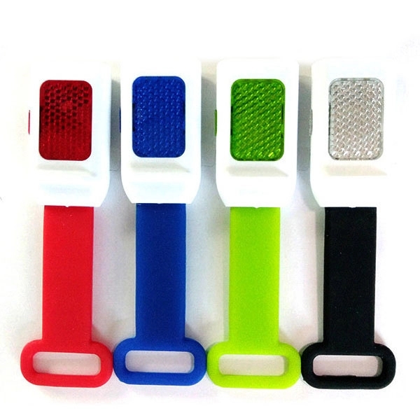 LED Reflective Bicycle Light with Silicone Strap 5