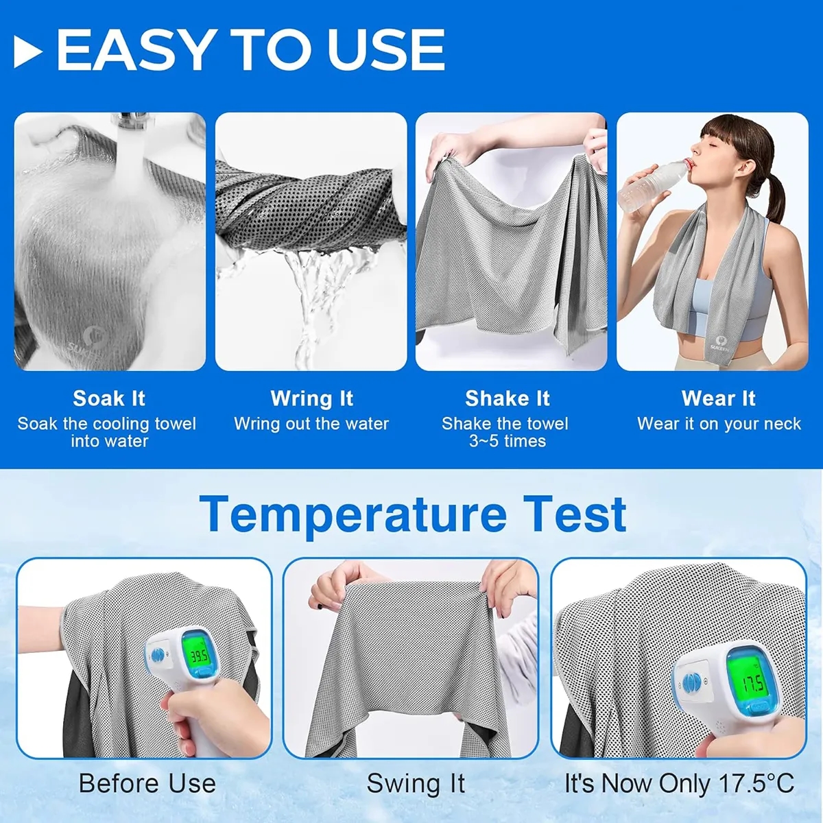 Breathable Chilly Towel with carry bottle 5