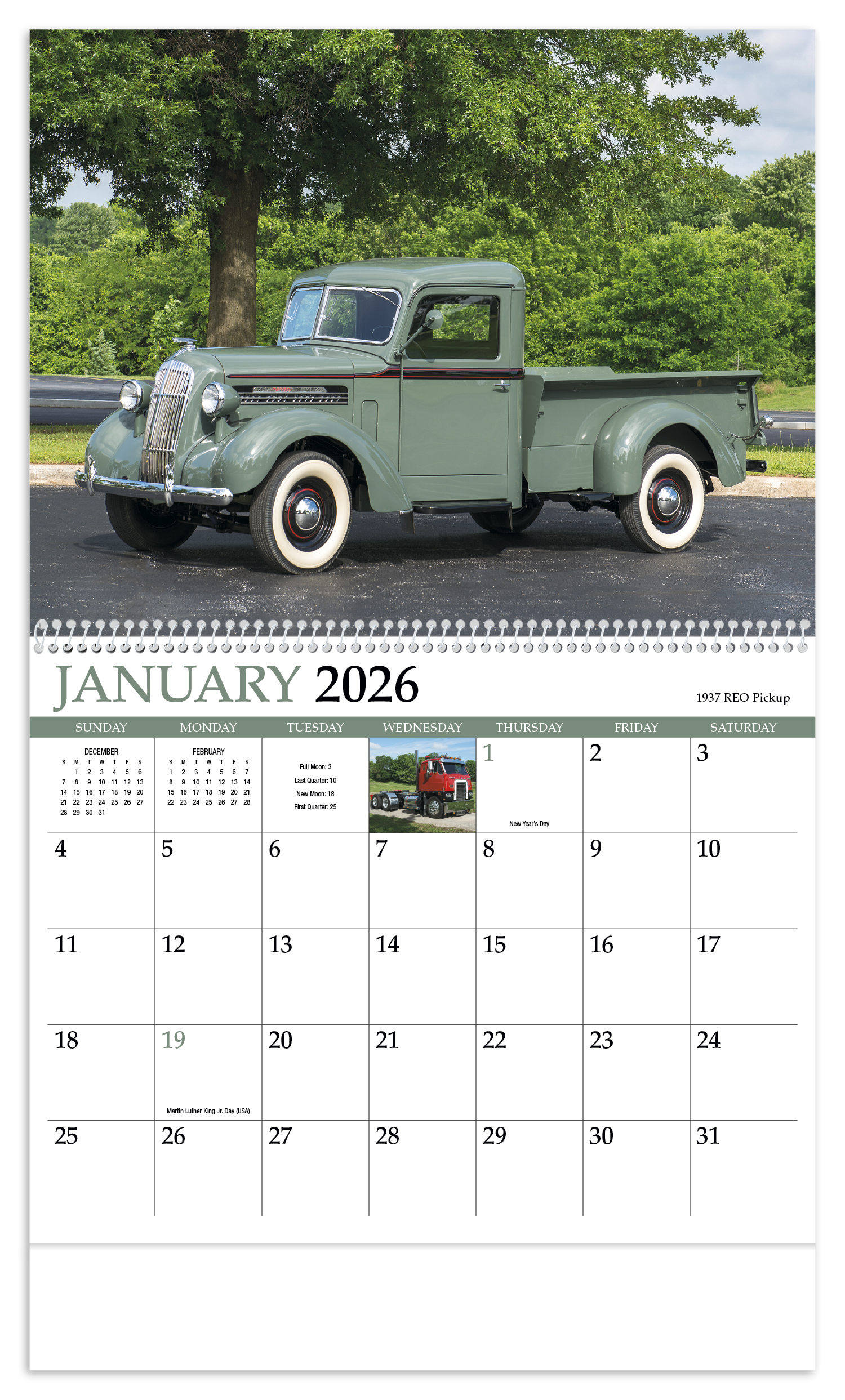 HotLine® Products Classic Trucks Appointment Calendar - Spiral 2