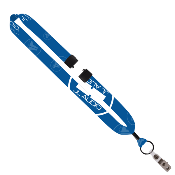 1" Dye-Sublimated Lanyard with Metal Crimp & Metal Split-Ring 4