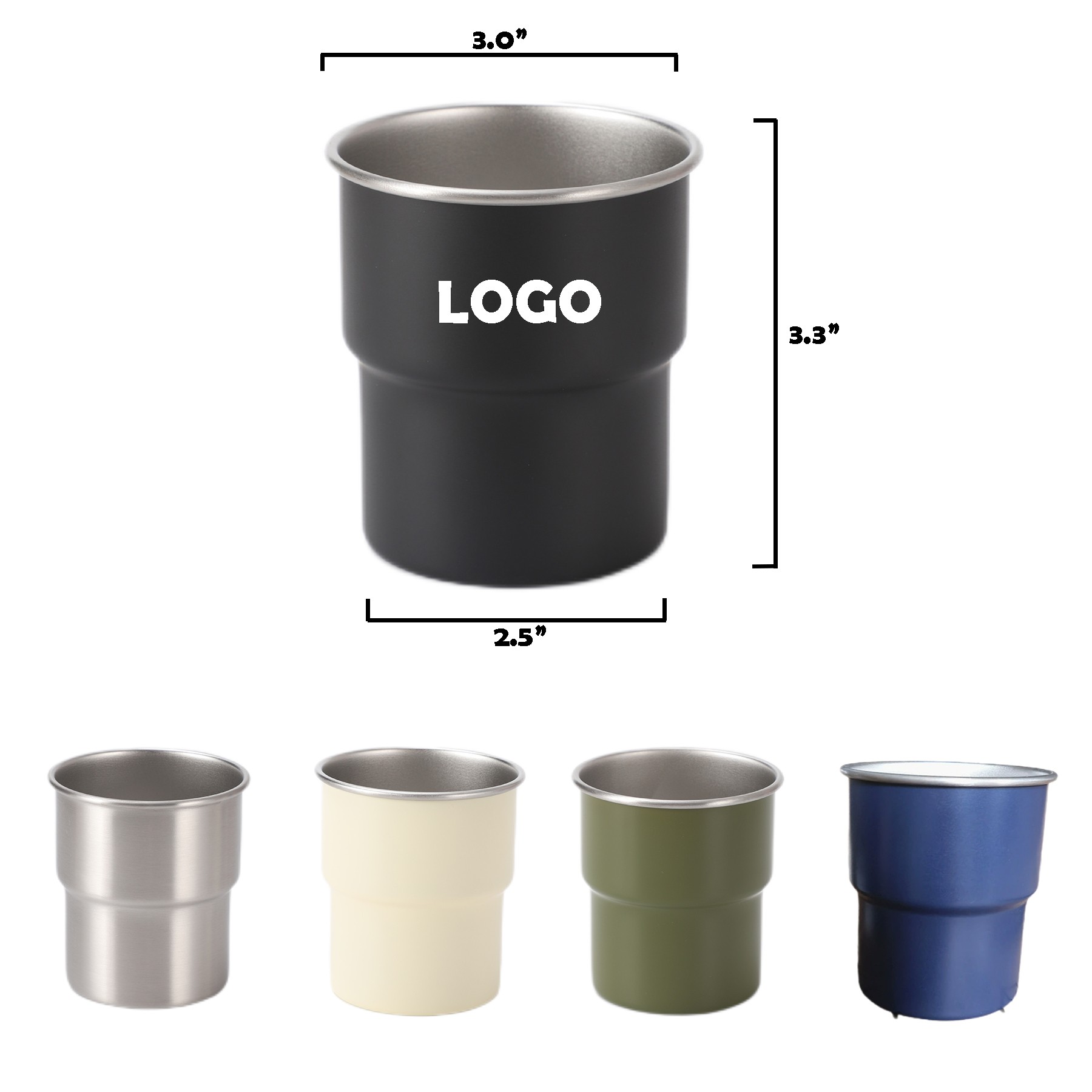 10Oz Portable Stainless Steel Camping Cup