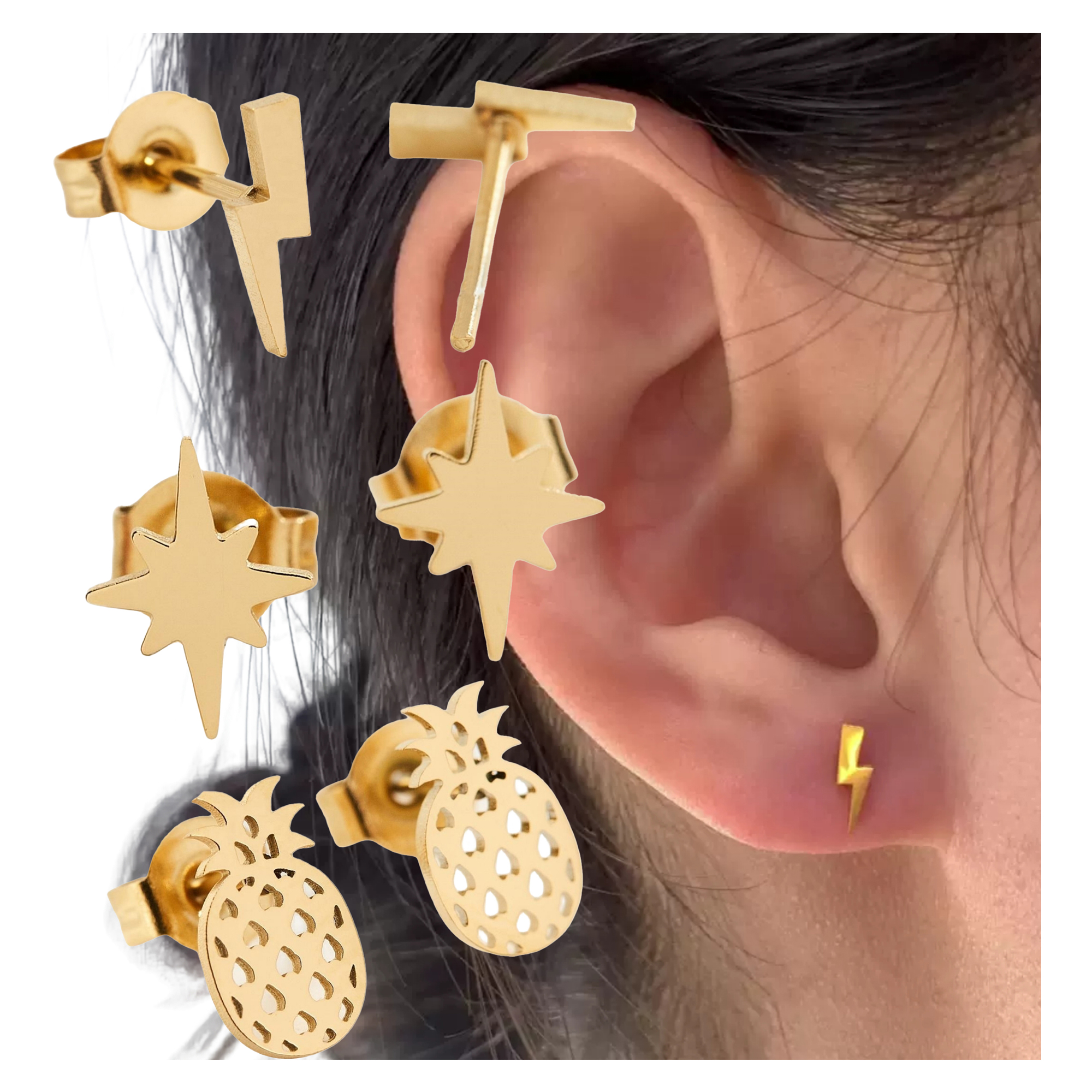 Stud Earring Stainless Steel Fashion Jewelry MOQ10 1