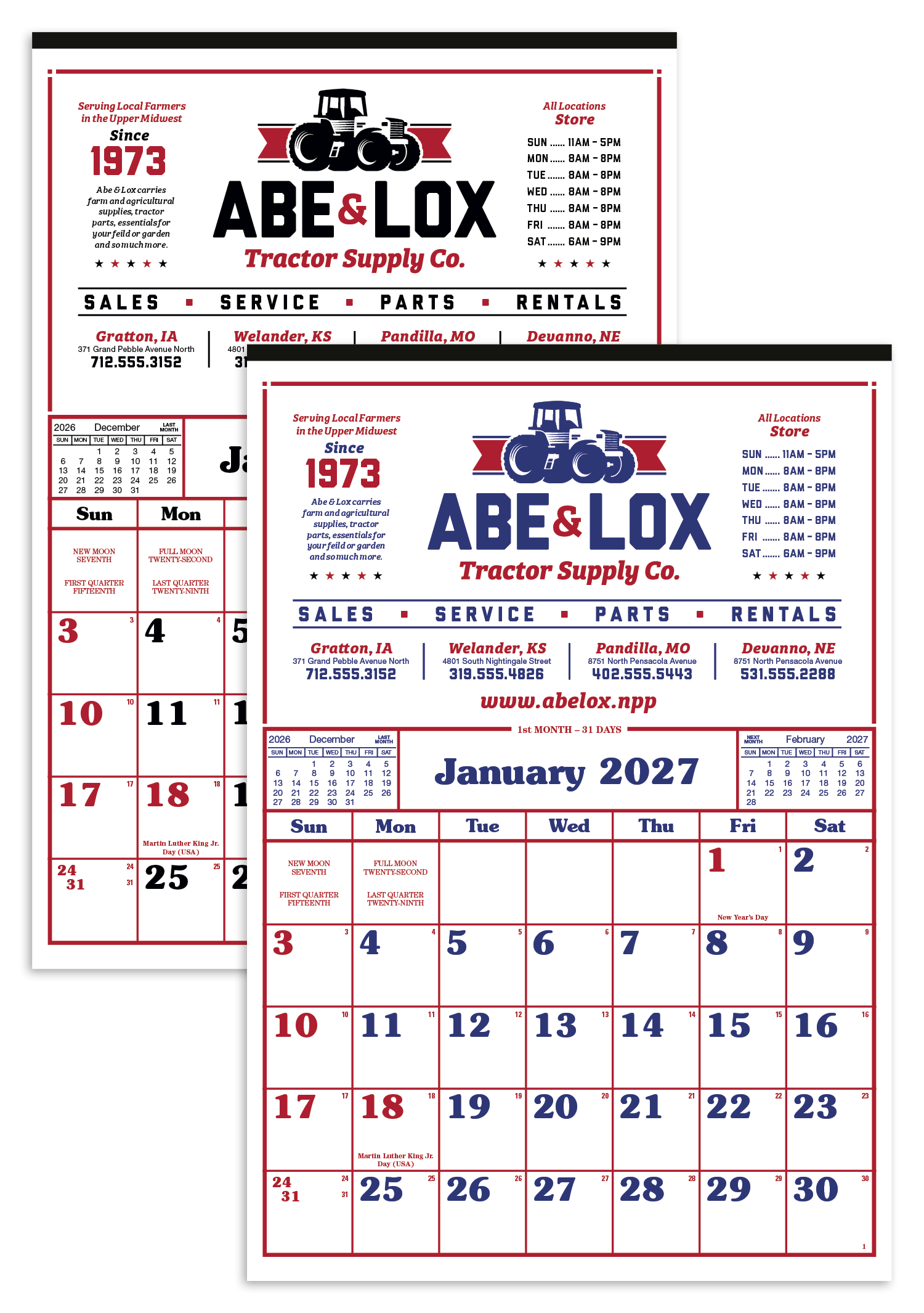 Skinner & Kennedy® Commercial 12-Sheet Calendar 5
