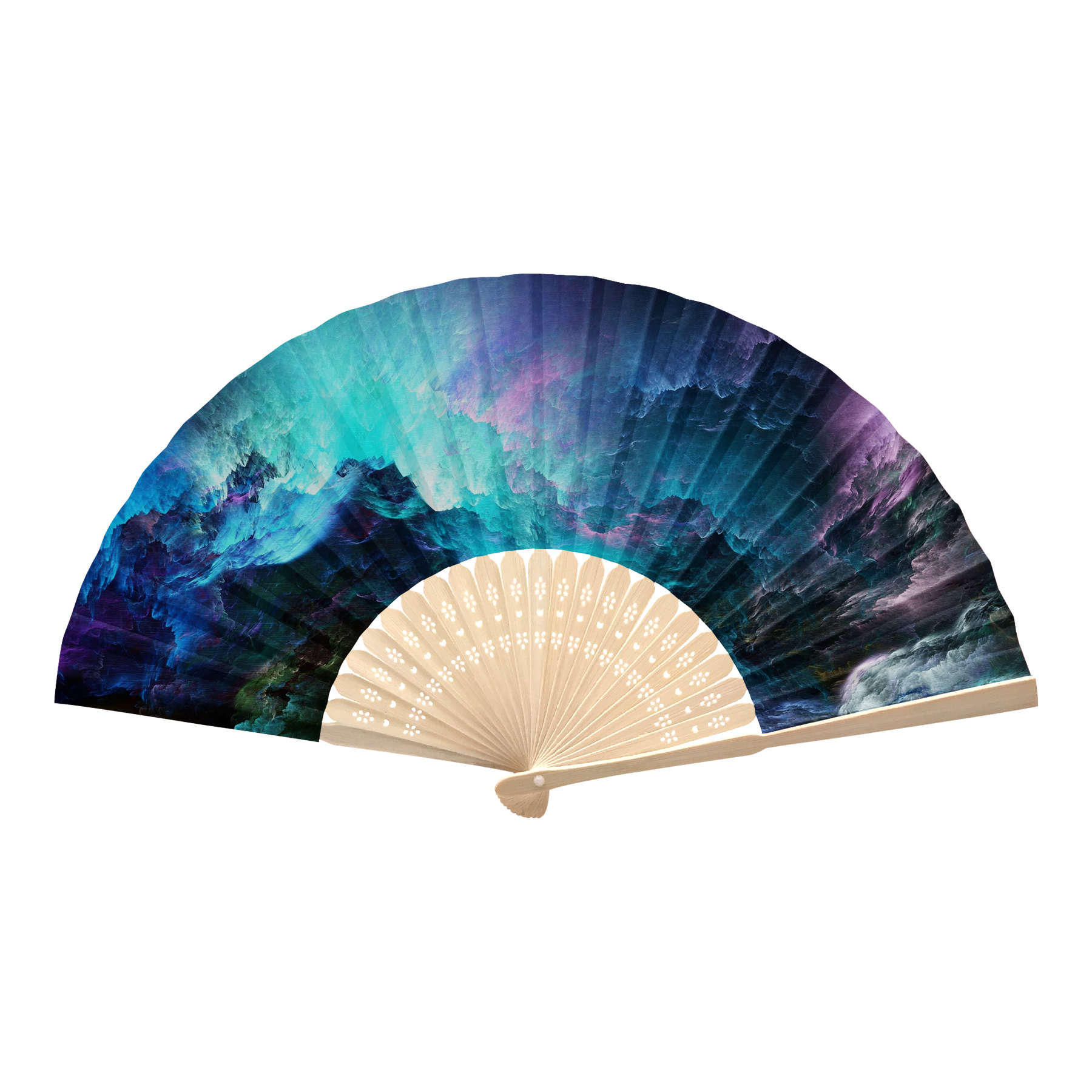 Bamboo Handle Folding Fans 27