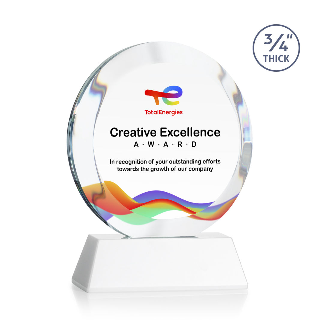 Gibralter VividPrint™ Award on Newhaven Base - White 8