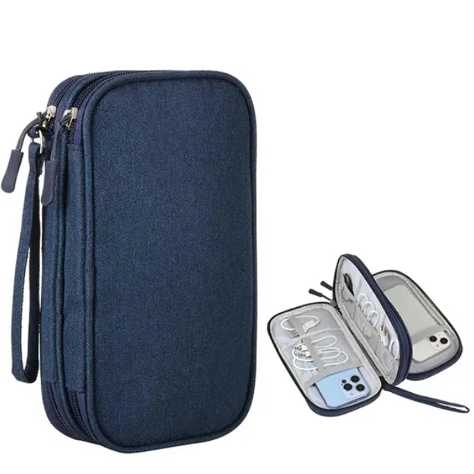 Custom Logo Tech Organizer Pouch Waterproof Travel Electronics Accessory Case 5