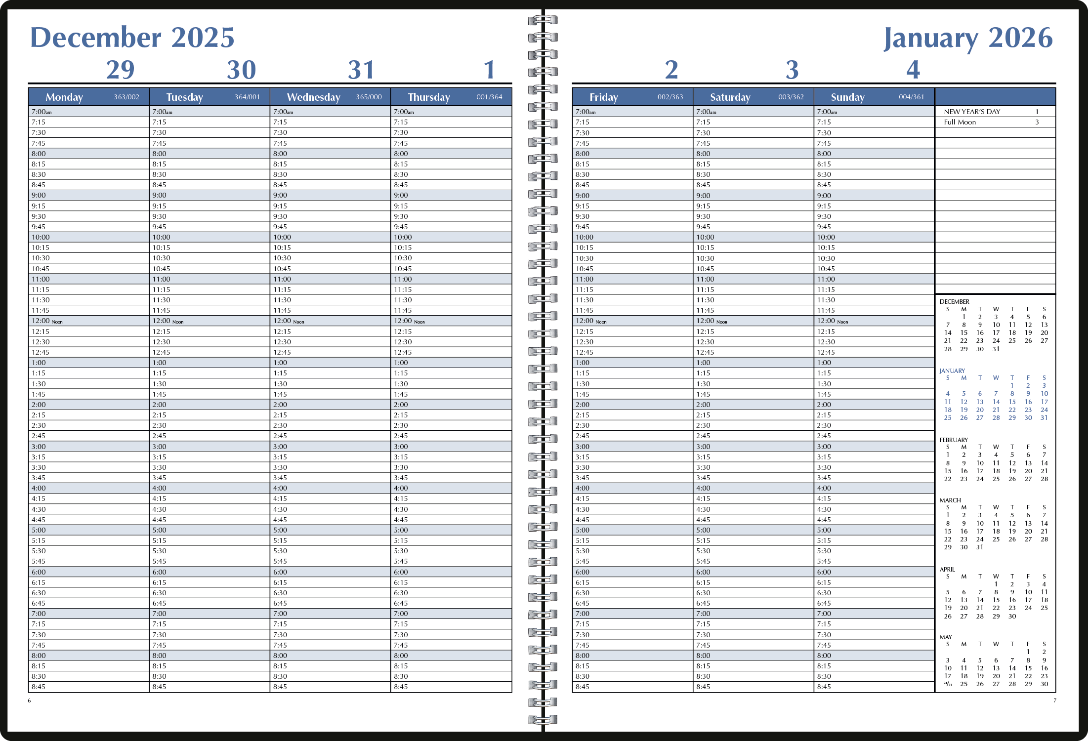 Triumph® Calendars Weekly Time Manager 63