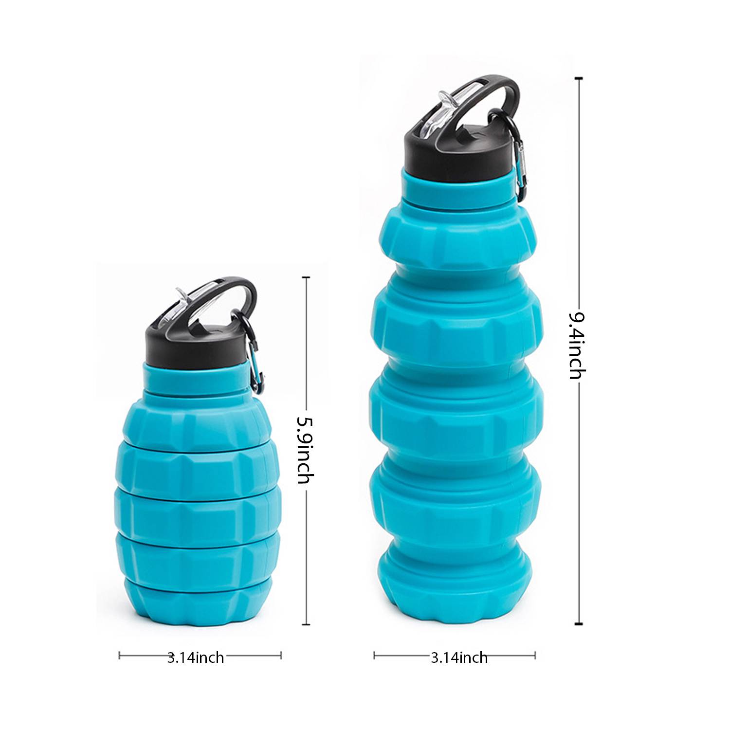 20Oz Grenade-Shaped Silicone Water Bottle 3