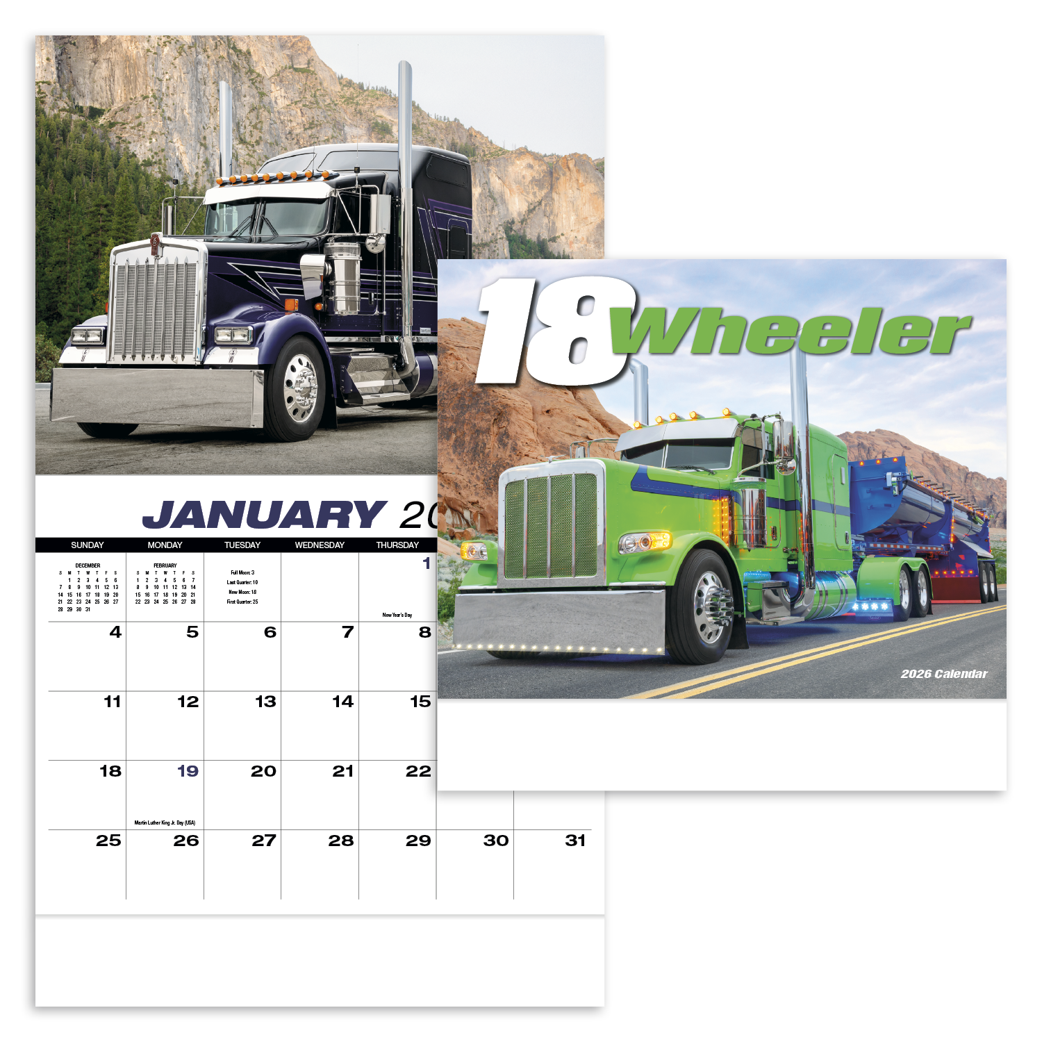 HotLine® Products 18-Wheeler Wall Appointment Calendar - Stapled 4
