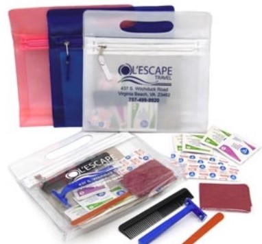 Airline Travel Kit with Handle and Zipper Closure 2