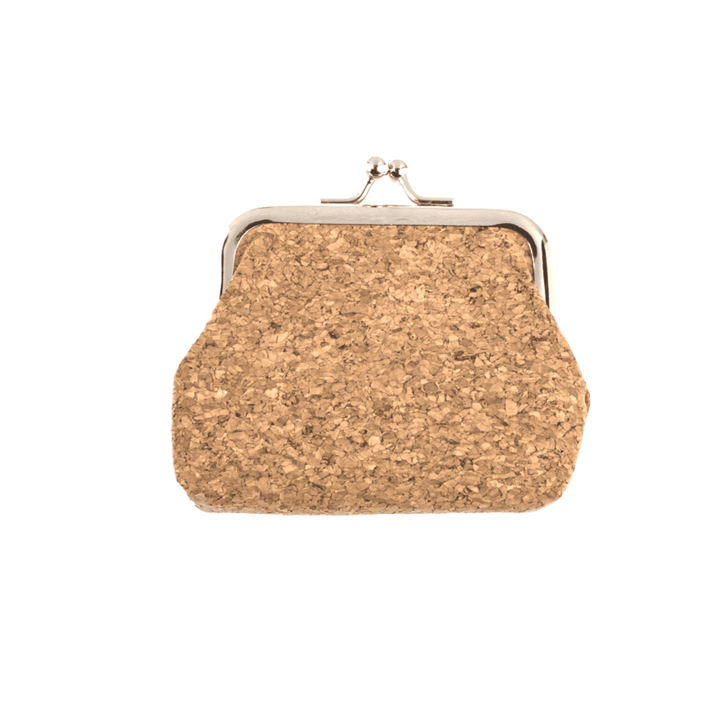 Small retro cork coin purse with kiss Lock/leather wallet 4