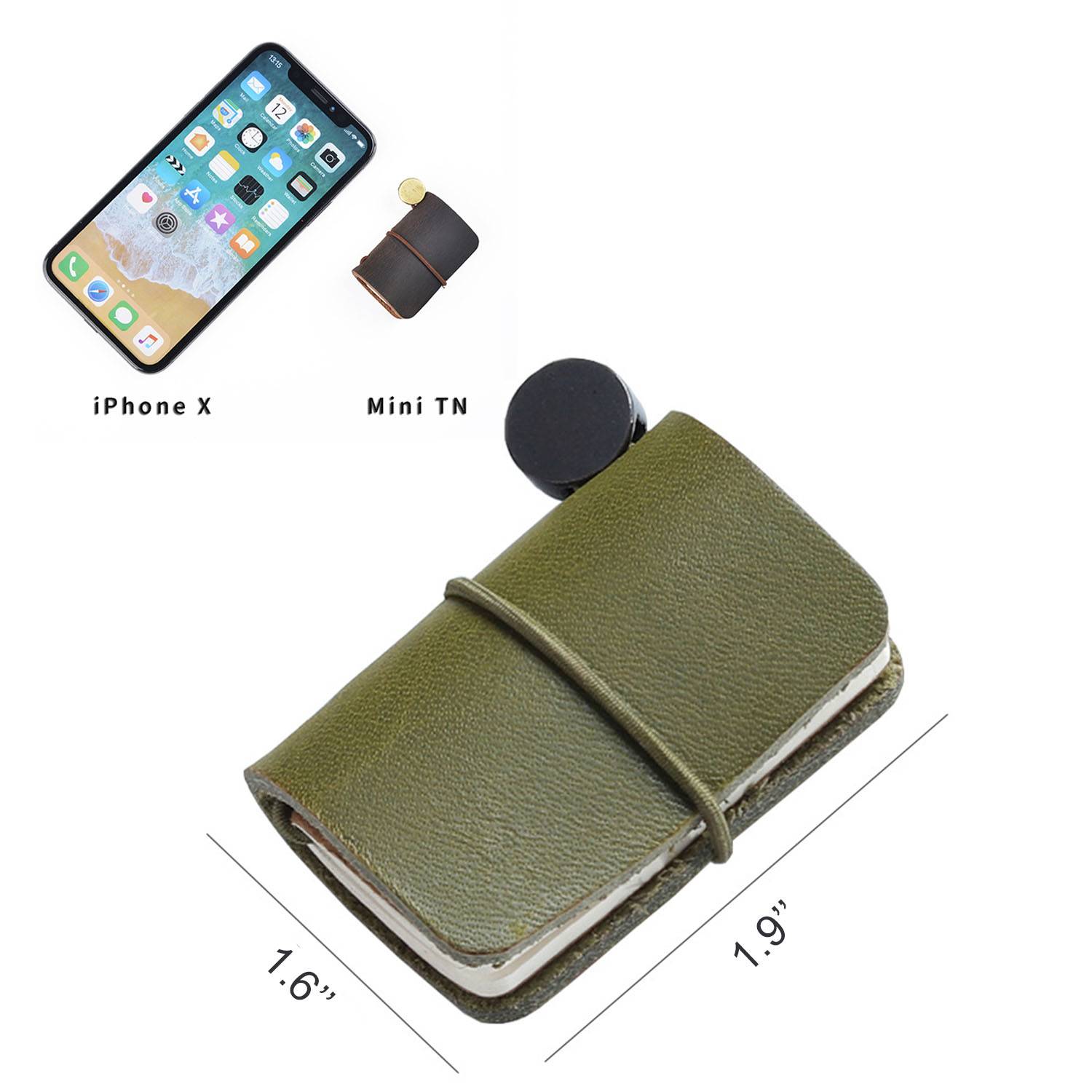 Genuine Leather Mini travel book pendant 3
