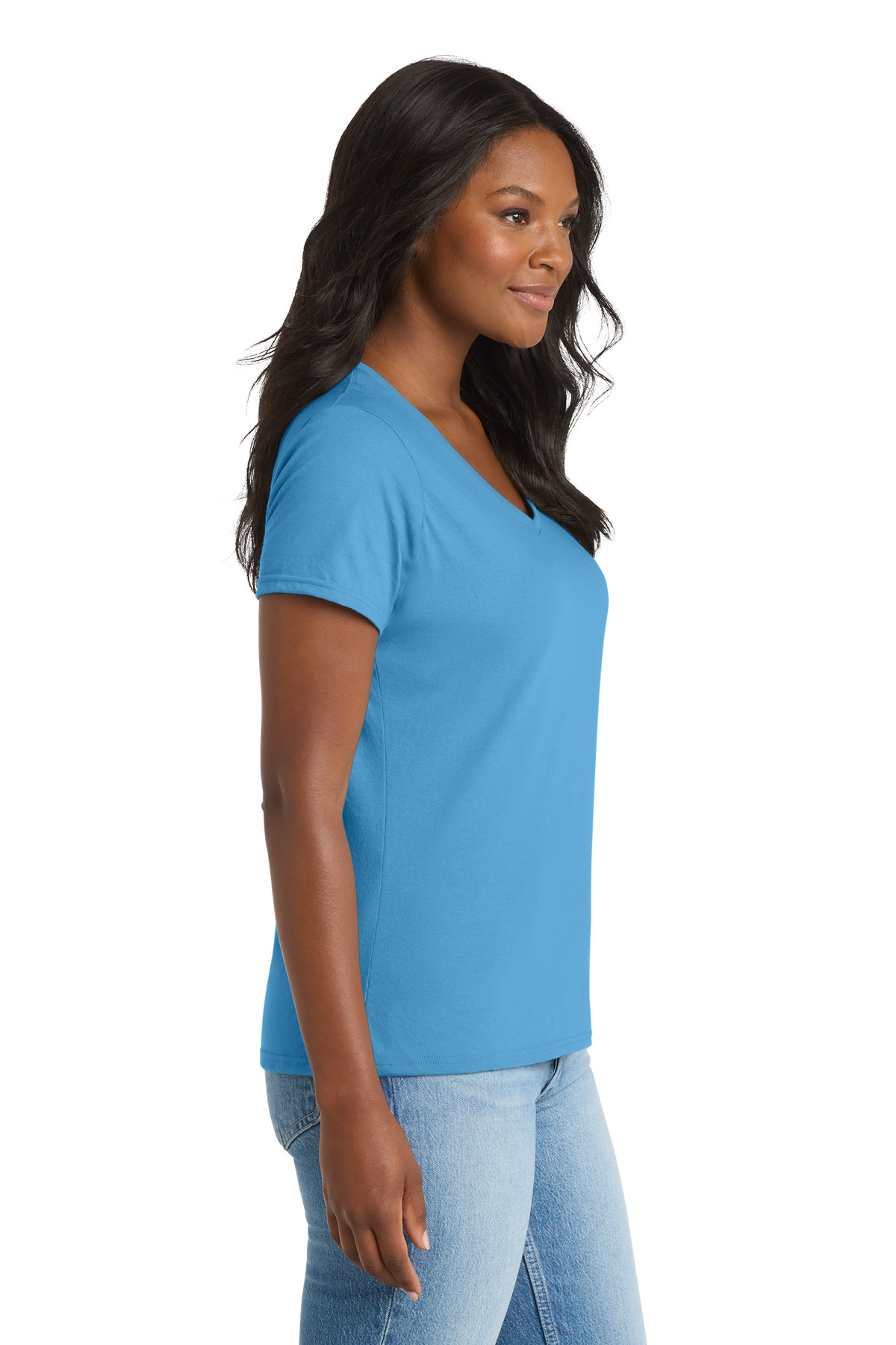 Port & Co Women's Performance Blend V-Neck Tee. LPC381V 39