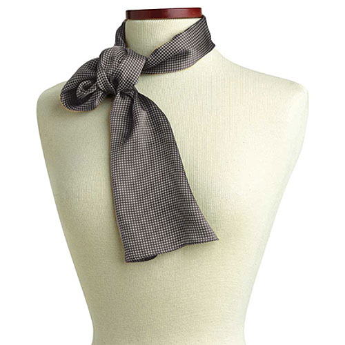 Gray Carlton Silk Scarf - 8"x45" 1