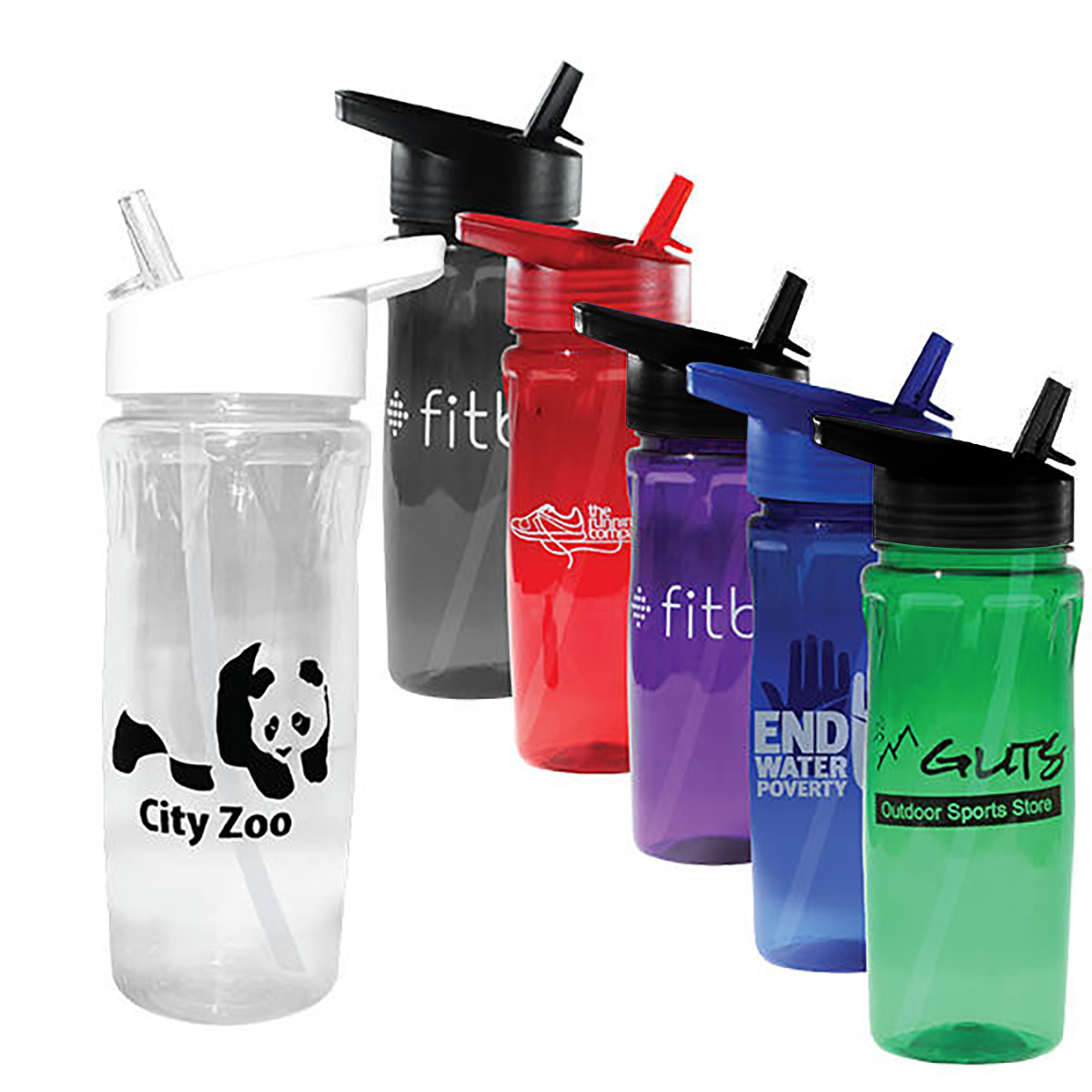 18 oz. Poly-Saver PET Bottle with Straw Cap 2