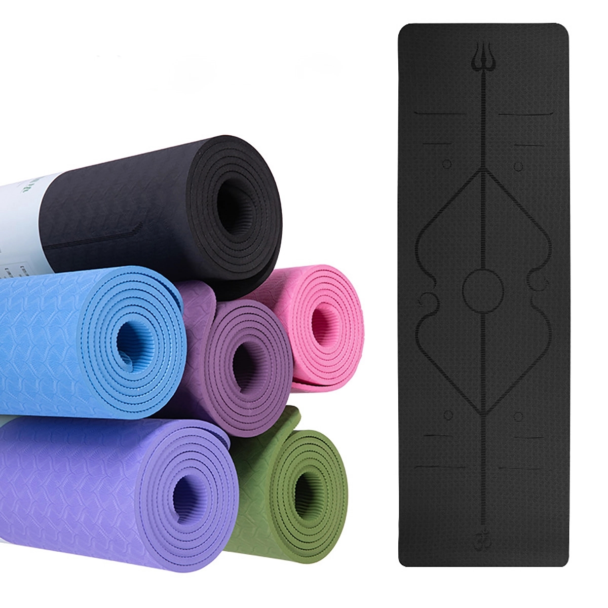 Tpe Yoga Mat With Body Line 2