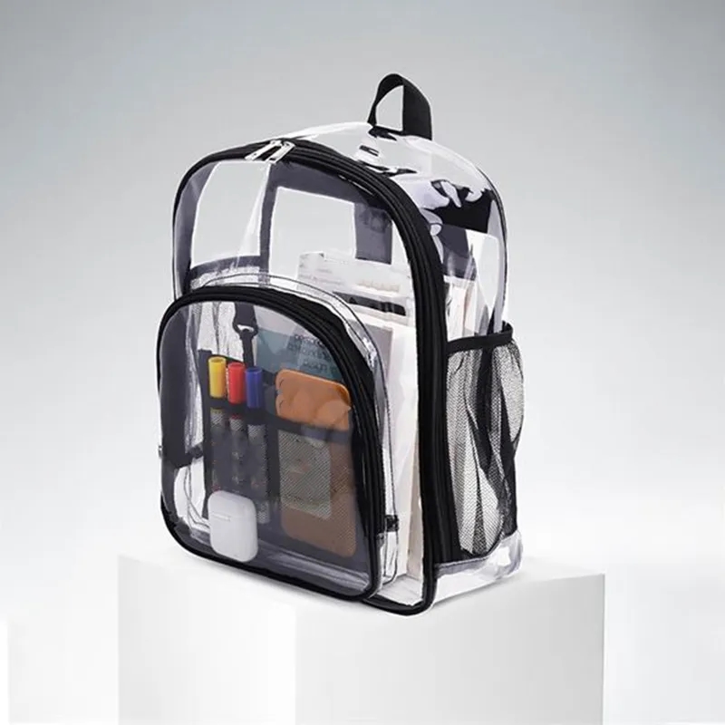 Heavy Duty Transparent Stadium School Clear Backpack 3