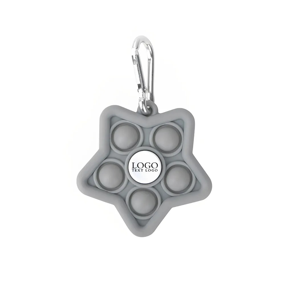 Custom Mini Star Pop Fidget Spinner Keychains 5
