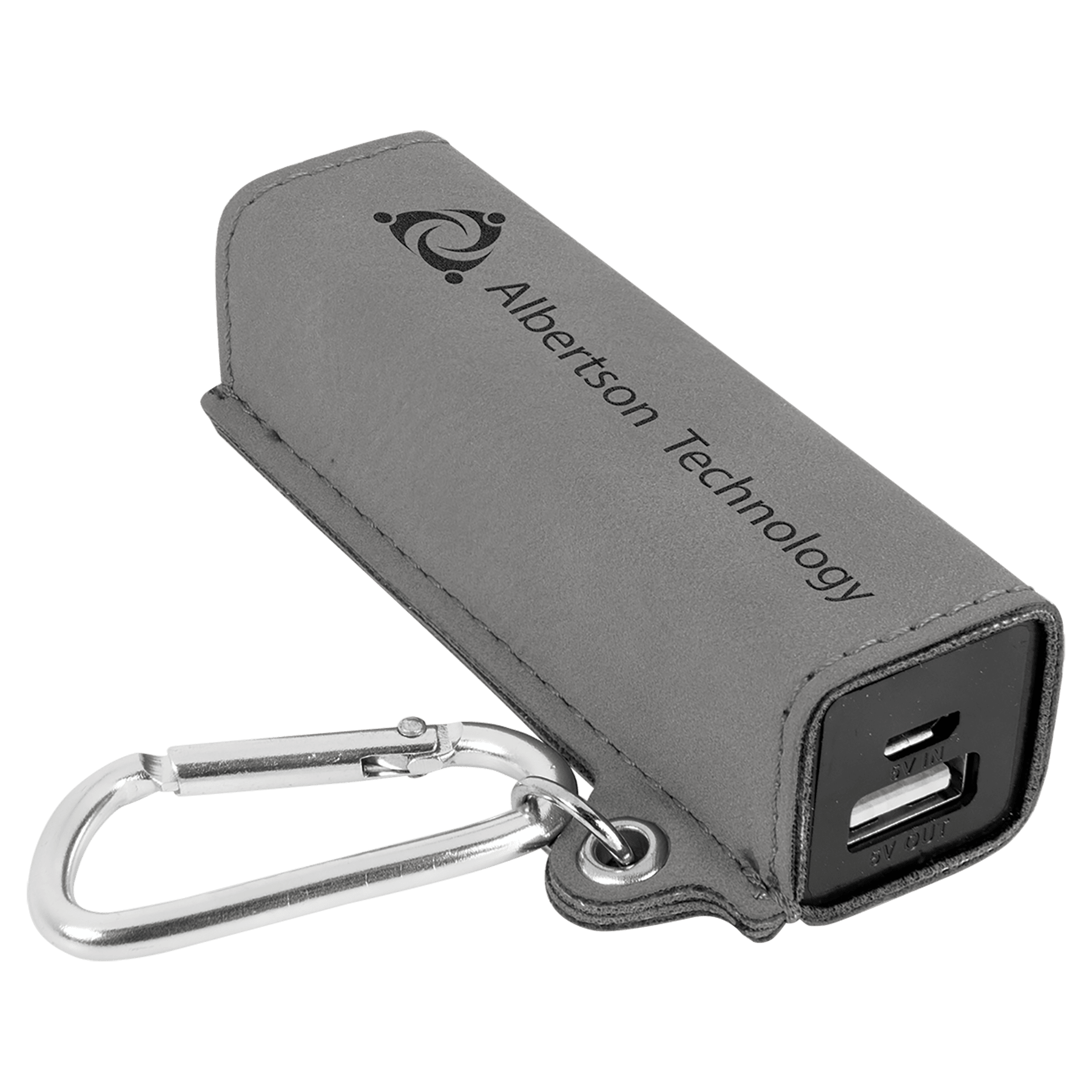 Laserable Leatherette 2200 Mah Power Bank With Usb Cord 6