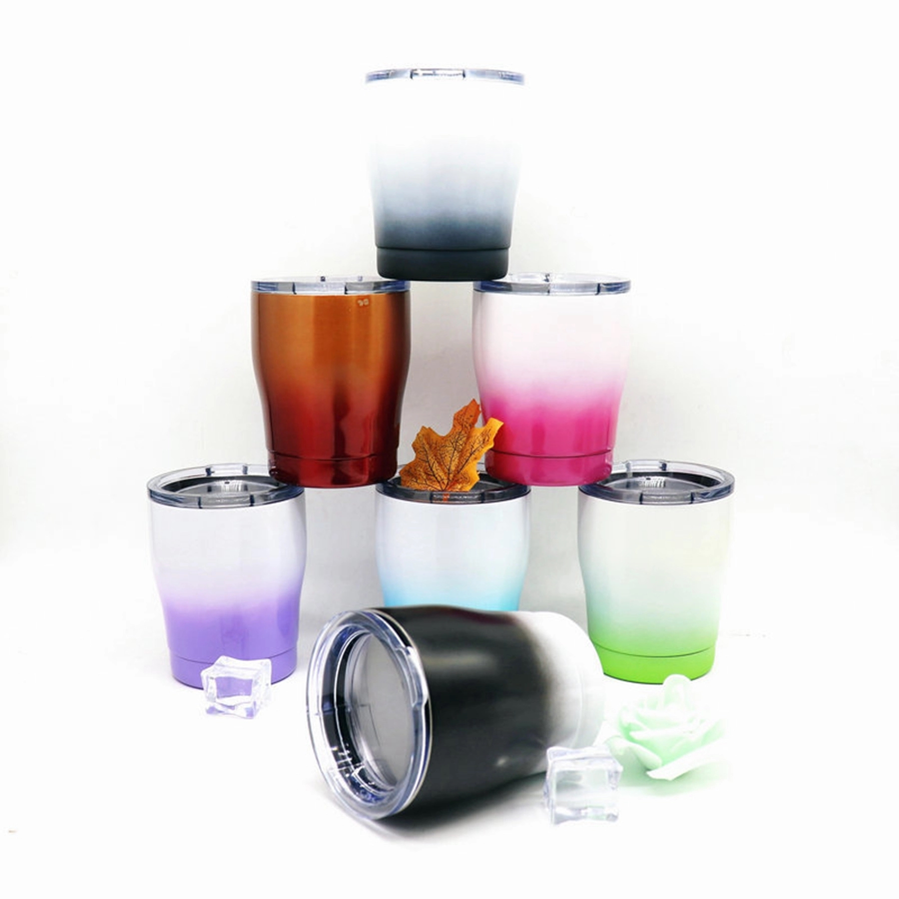 10 oz Stainless Steel Gradient Ramp Wine Cup 8