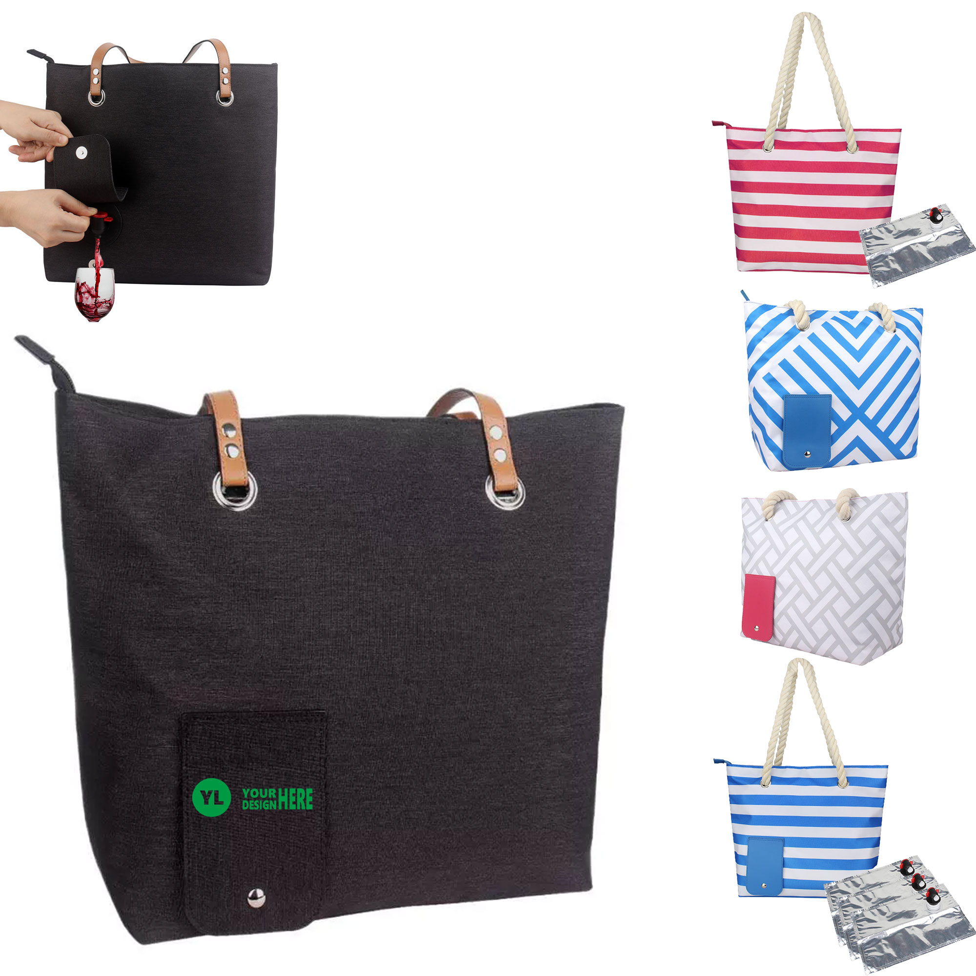 Christmas Themed Wine Handbag 4