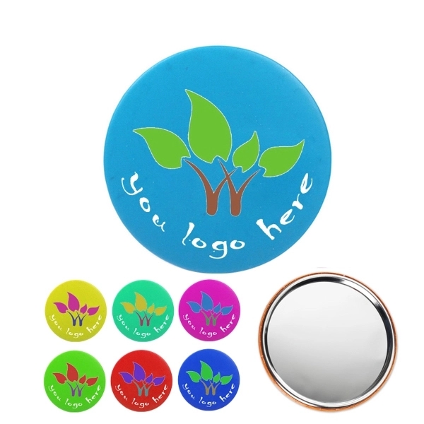 Full Color Round Pocket Button Mirror 2