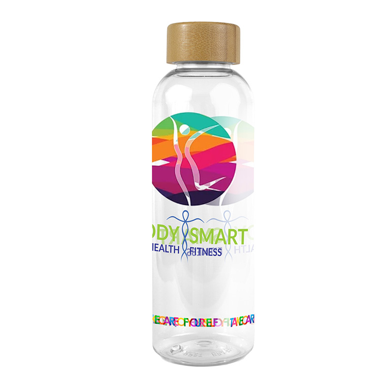 "CLEARLY" 22 oz Recycled RPET Bottle With Bamboo Cap 10