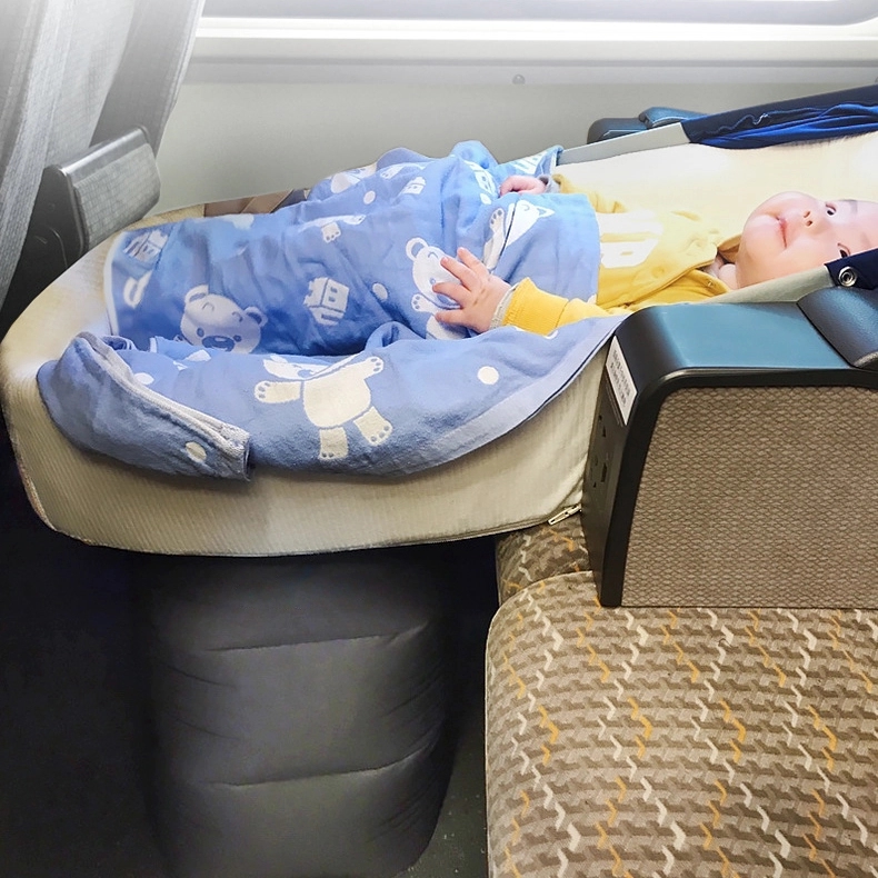 Inflatable Travel Foot Rest Pillow & Kids Airplane Bed 12