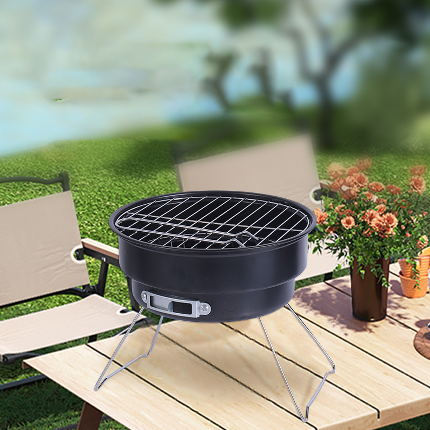 Mini Portable Round Barbecue Grill 5
