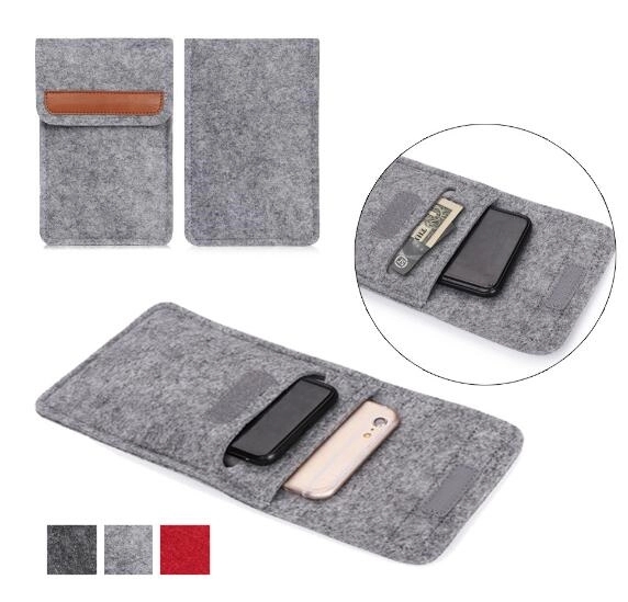 6 inch Multi-functional Felt Phone Pouch 2
