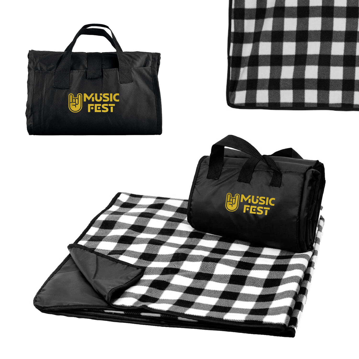 Fleece / Nylon Picnic Blanket 19