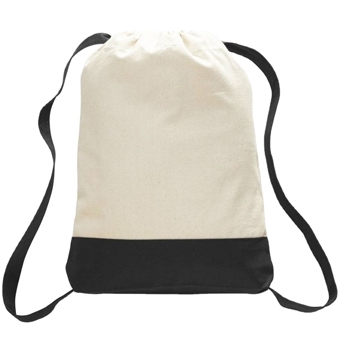 Two Color Canvas Sports Drawstring Bag 2