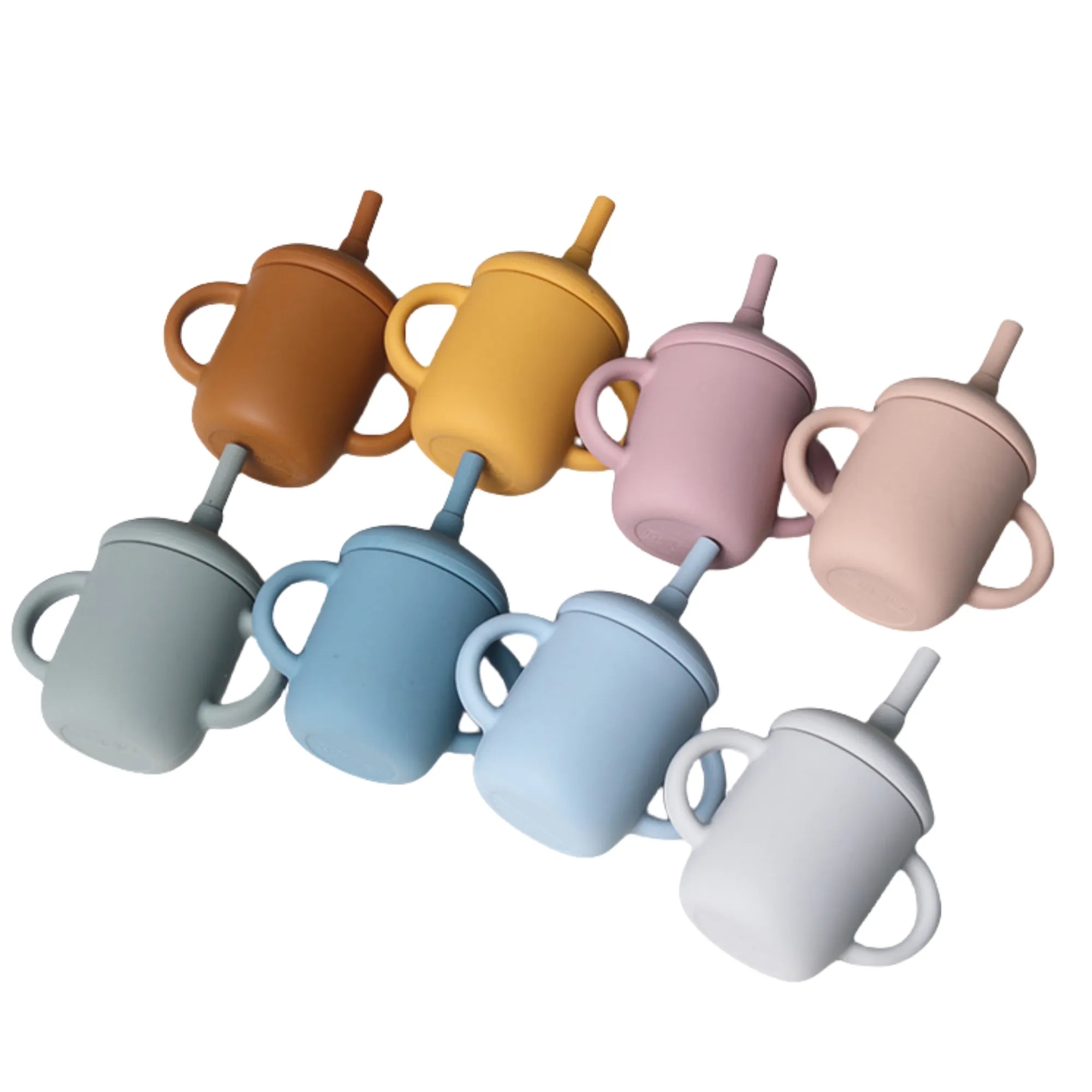 Baby Soft Silicone Infant Cup With Straw 2